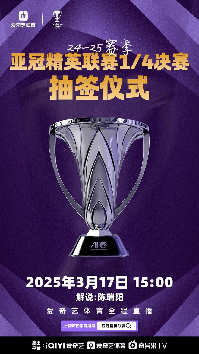 亞冠8強抽簽，東西亞對決，新月水手種子隊。