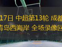 05月17日 中超第13輪 成都蓉城vs青島西海岸 全場錄像回放